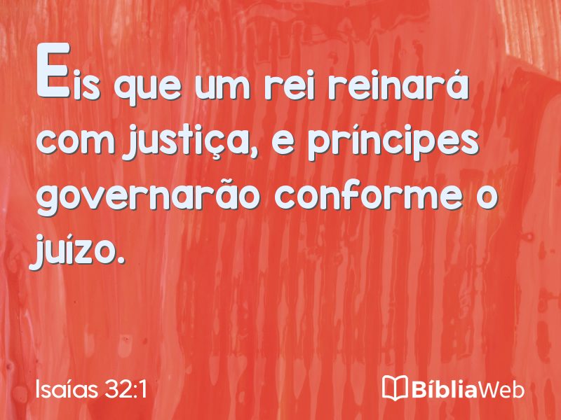 Isaías 32:1 em imagem para compartilhar