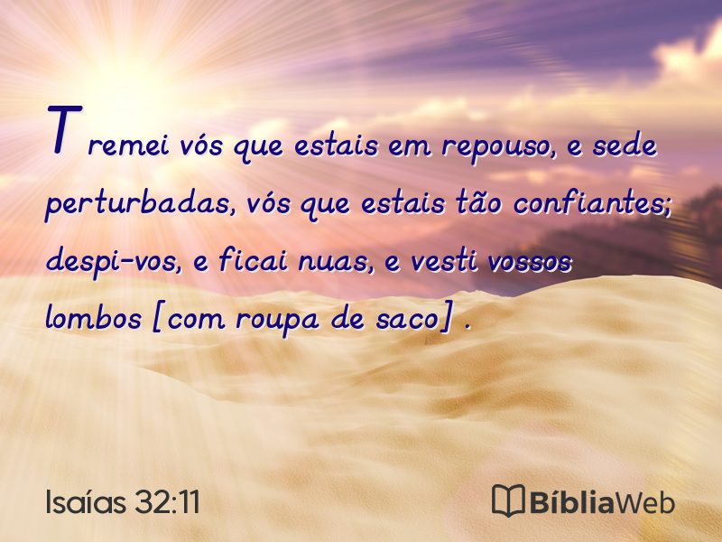 Isaías 32:11 em imagem para compartilhar