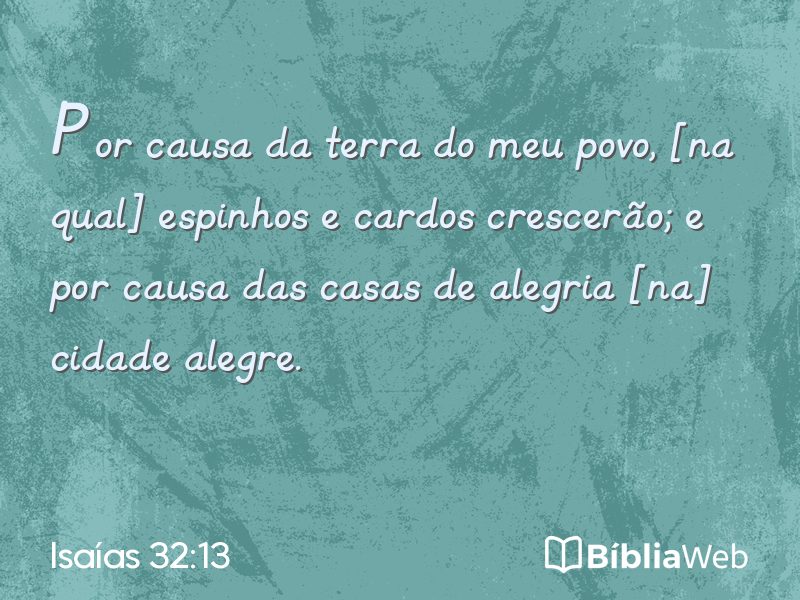Isaías 32:13 em imagem para compartilhar