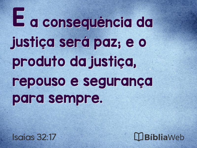 Isaías 32:17 em imagem para compartilhar