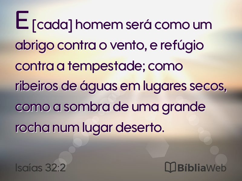Isaías 32:2 em imagem para compartilhar