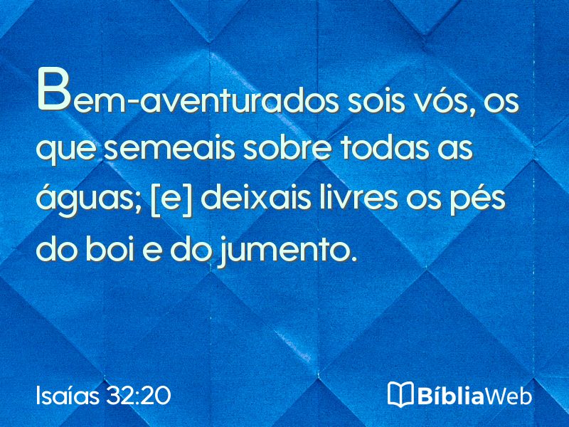 Isaías 32:20 em imagem para compartilhar