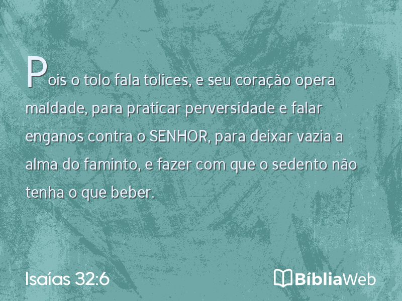 Isaías 32:6 em imagem para compartilhar