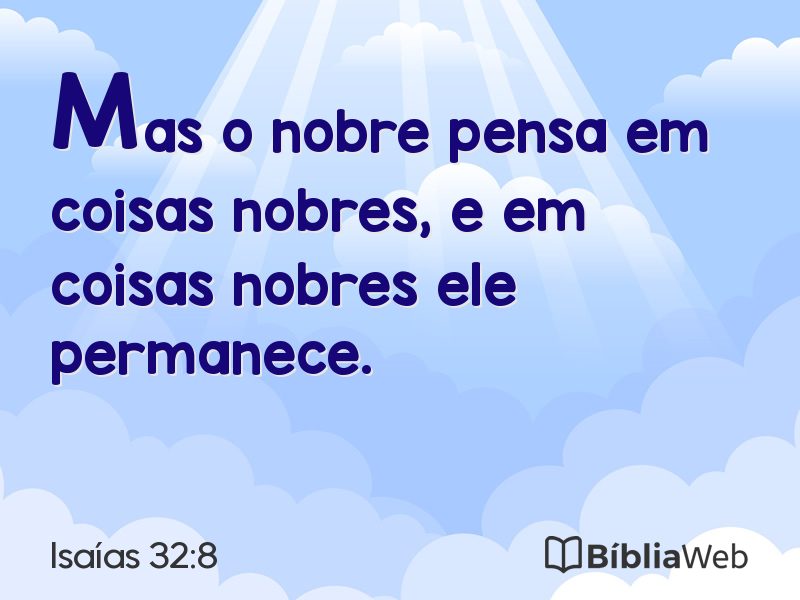 Isaías 32:8 em imagem para compartilhar