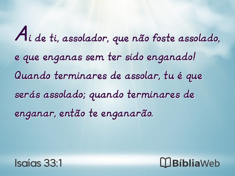 Isaías 33:1 em imagem para compartilhar