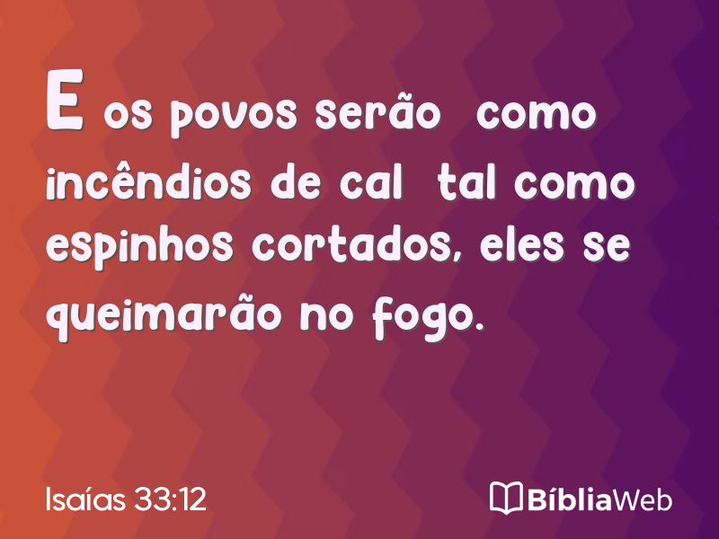 Isaías 33:12 em imagem para compartilhar