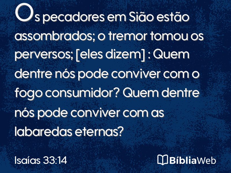 Isaías 33:14 em imagem para compartilhar