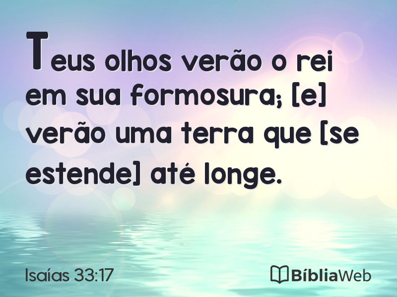 Isaías 33:17 em imagem para compartilhar