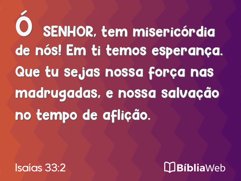 Isaías 33:2 em imagem para compartilhar