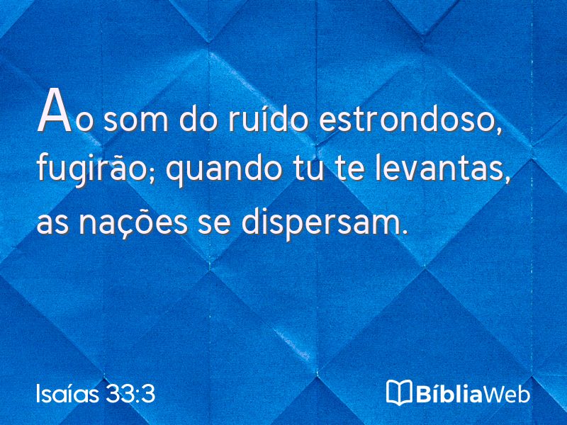 Isaías 33:3 em imagem para compartilhar