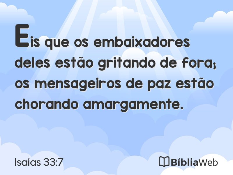 Isaías 33:7 em imagem para compartilhar