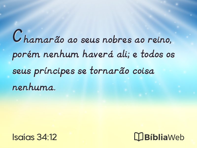 Isaías 34:12 em imagem para compartilhar