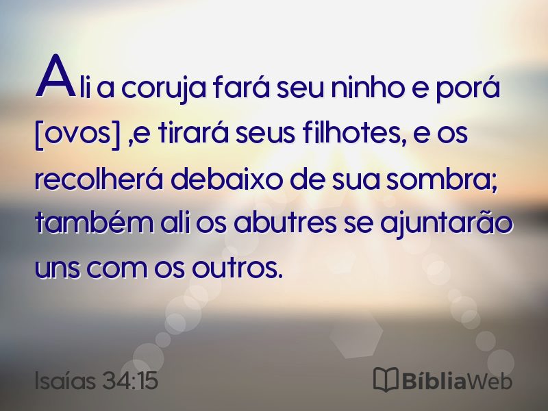 Isaías 34:15 em imagem para compartilhar