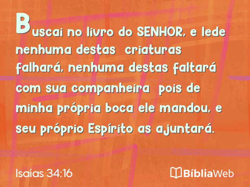Isaías 34:16 em imagem para compartilhar
