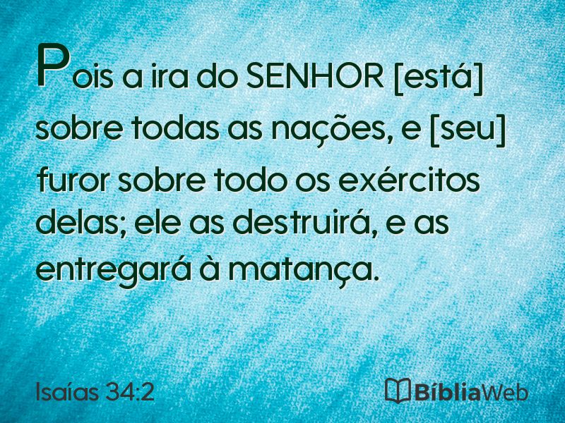 Isaías 34:2 em imagem para compartilhar