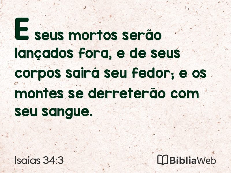 Isaías 34:3 em imagem para compartilhar