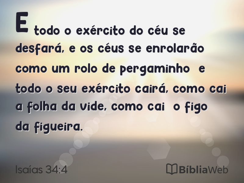 Isaías 34:4 em imagem para compartilhar