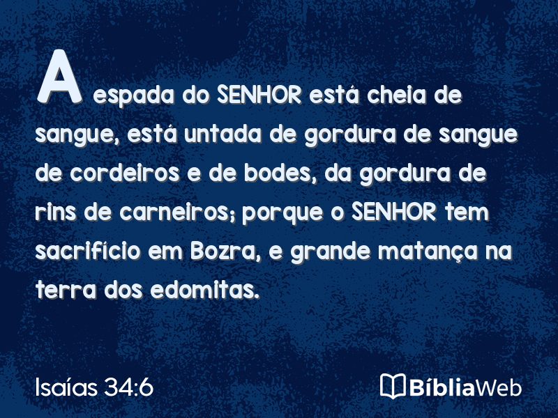 Isaías 34:6 em imagem para compartilhar