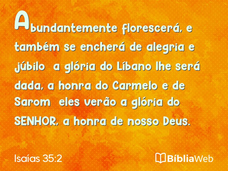 Isaías 35:2 em imagem para compartilhar