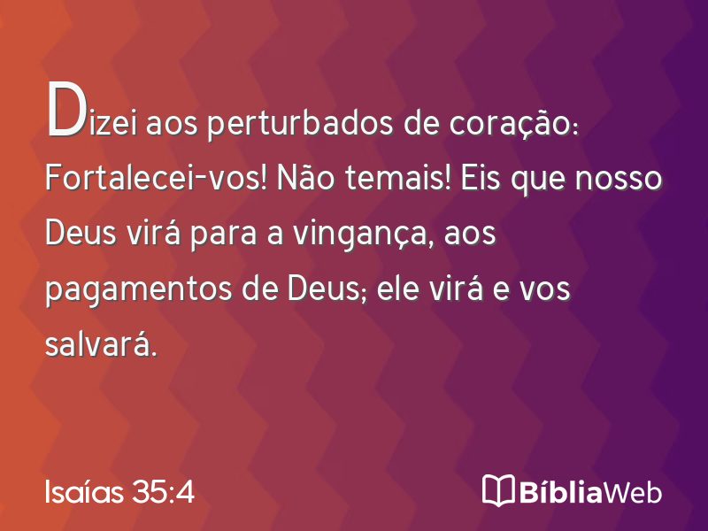 Isaías 35:4 em imagem para compartilhar