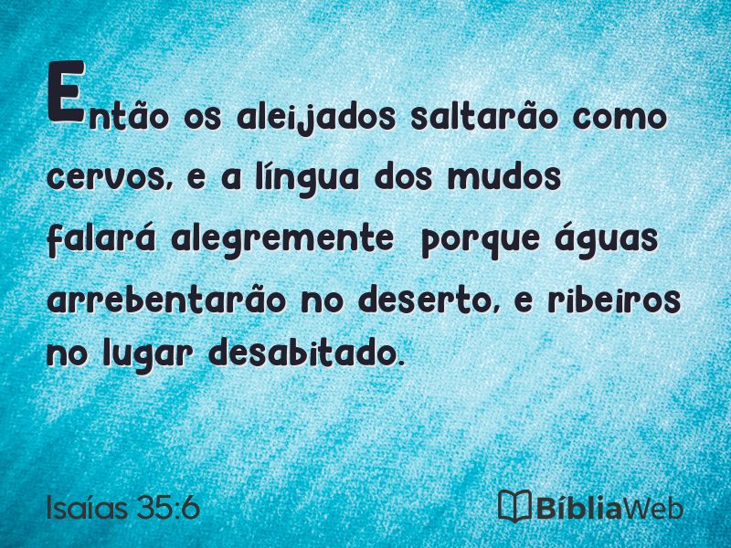 Isaías 35:6 em imagem para compartilhar