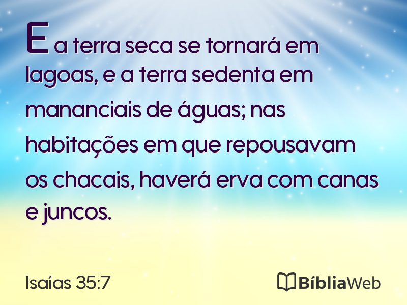 Isaías 35:7 em imagem para compartilhar