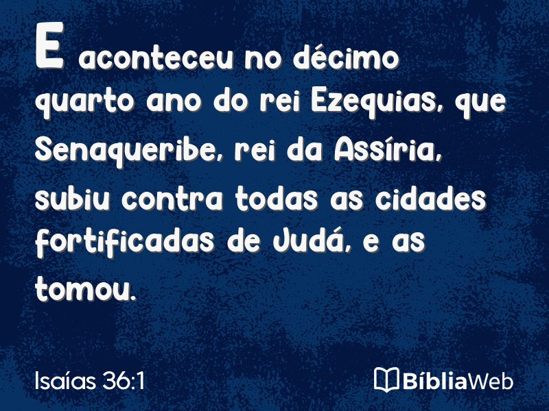 Isaías 36:1 em imagem para compartilhar