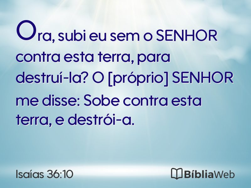 Isaías 36:10 em imagem para compartilhar