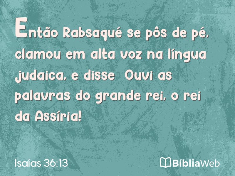 Isaías 36:13 em imagem para compartilhar