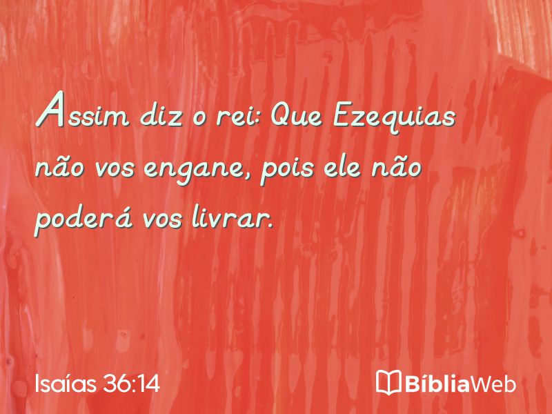 Isaías 36:14 em imagem para compartilhar
