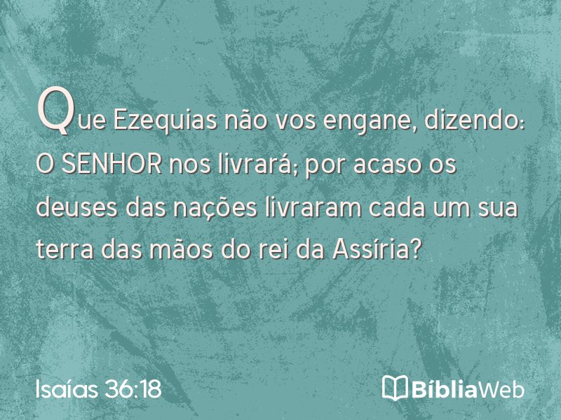 Isaías 36:18 em imagem para compartilhar