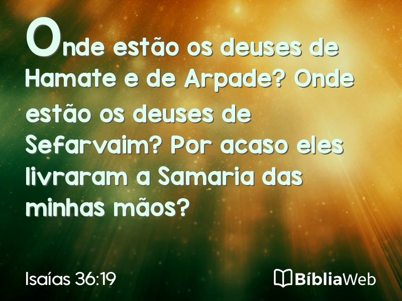 Isaías 36:19 em imagem para compartilhar