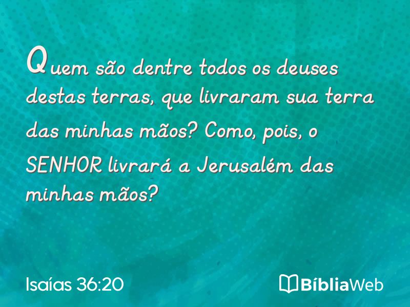 Isaías 36:20 em imagem para compartilhar