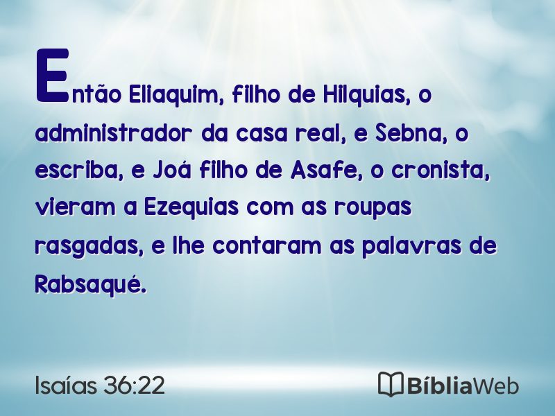Isaías 36:22 em imagem para compartilhar