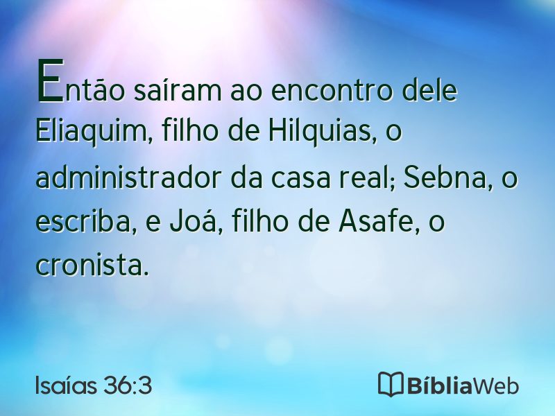 Isaías 36:3 em imagem para compartilhar