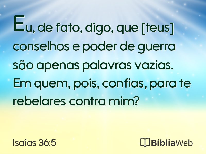 Isaías 36:5 em imagem para compartilhar