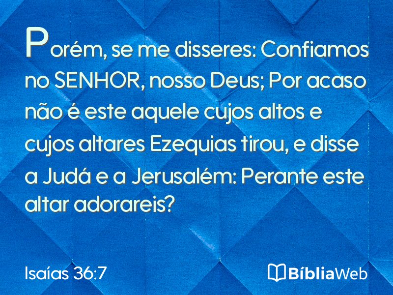Isaías 36:7 em imagem para compartilhar