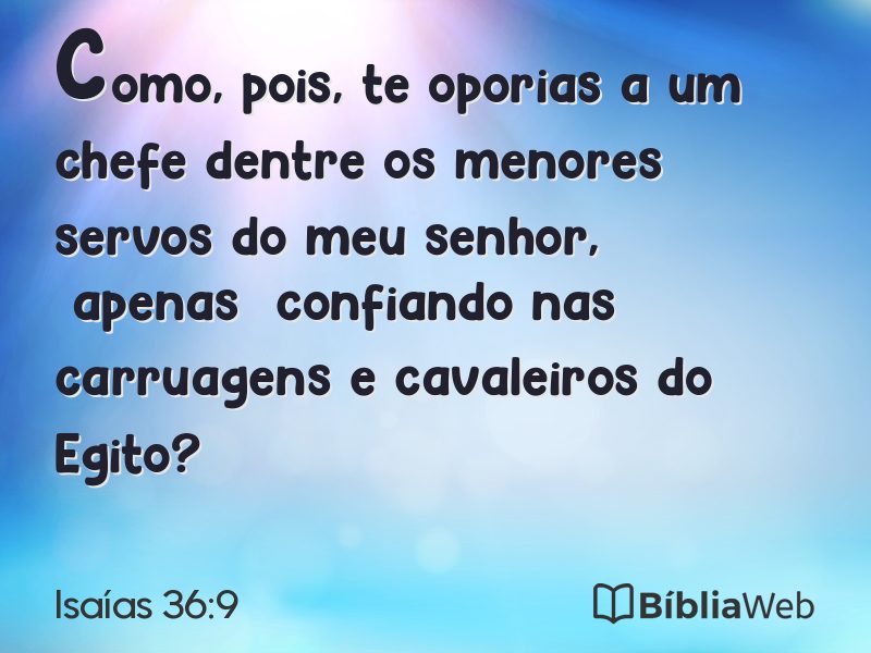 Isaías 36:9 em imagem para compartilhar