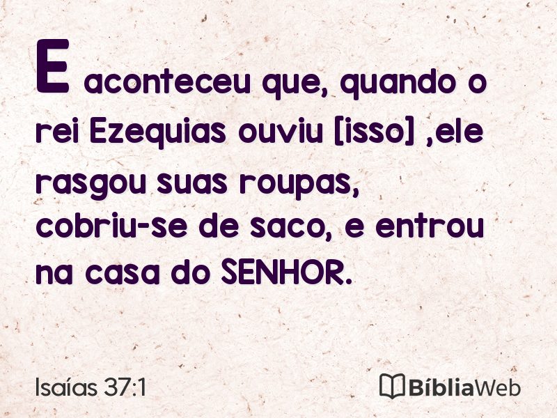 Isaías 37:1 em imagem para compartilhar