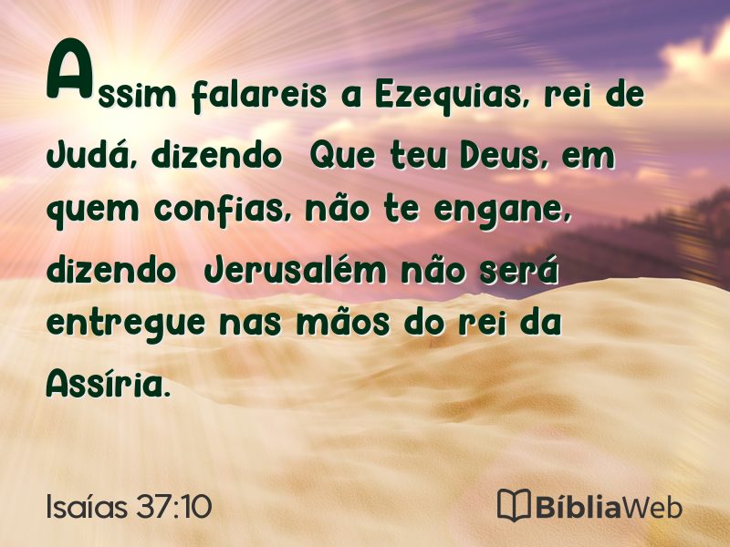 Isaías 37:10 em imagem para compartilhar