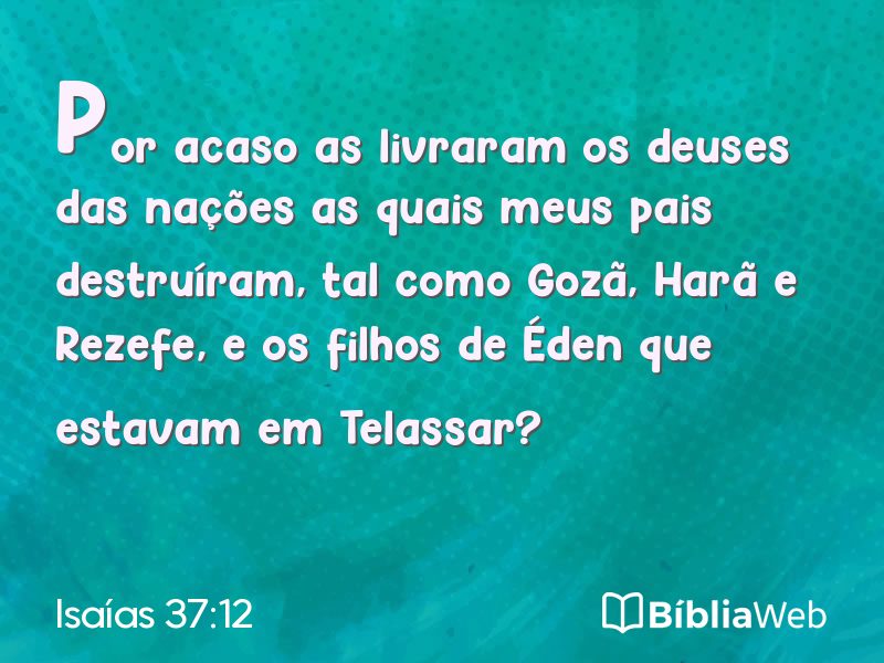 Isaías 37:12 em imagem para compartilhar