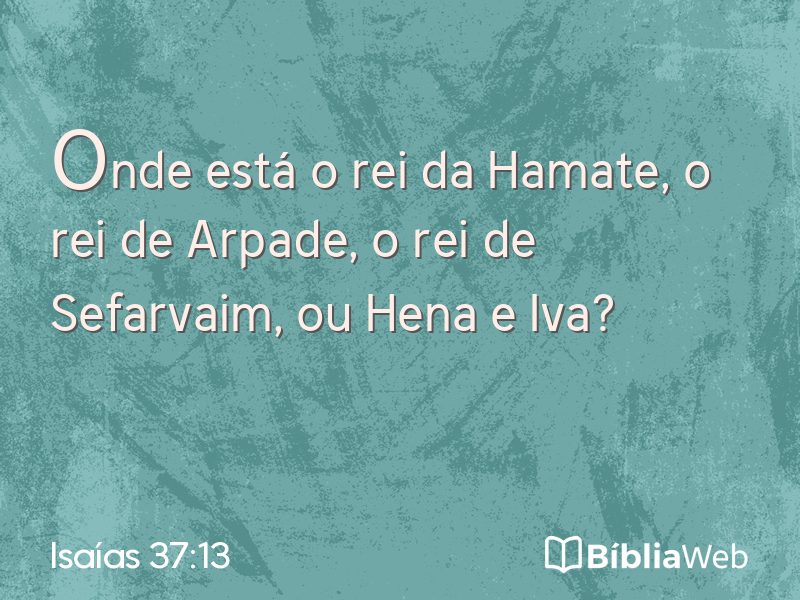 Isaías 37:13 em imagem para compartilhar