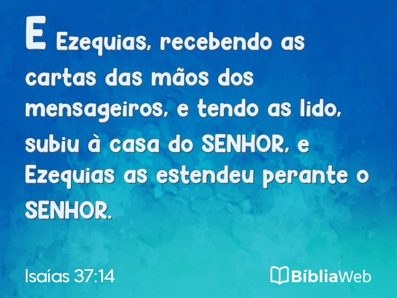 Isaías 37:14 em imagem para compartilhar