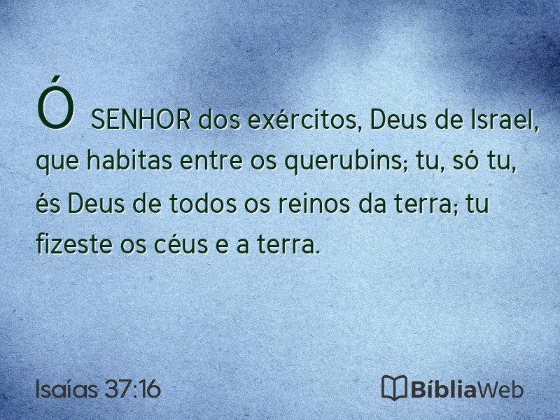 Isaías 37:16 em imagem para compartilhar