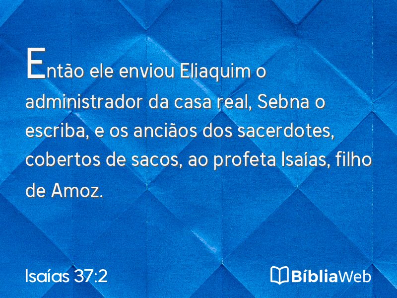 Isaías 37:2 em imagem para compartilhar