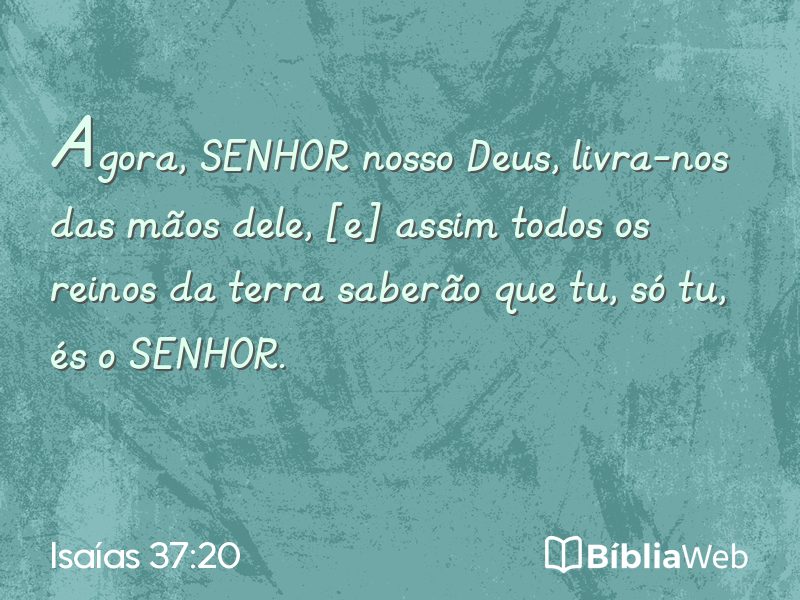 Isaías 37:20 em imagem para compartilhar