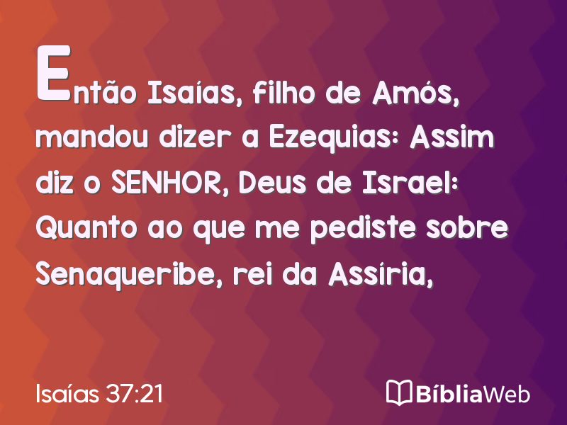 Isaías 37:21 em imagem para compartilhar