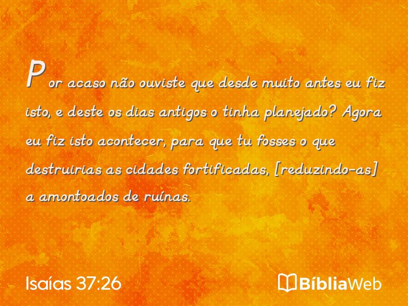 Isaías 37:26 em imagem para compartilhar