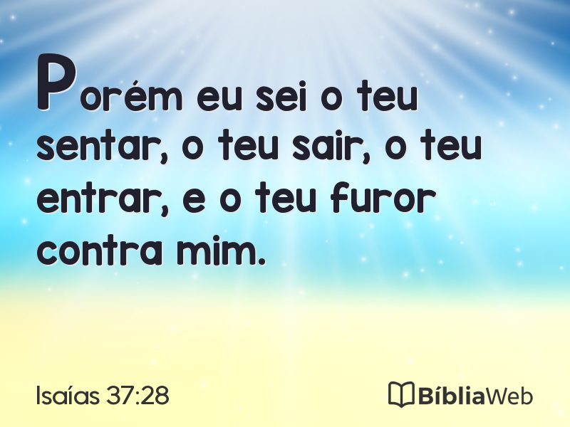 Isaías 37:28 em imagem para compartilhar