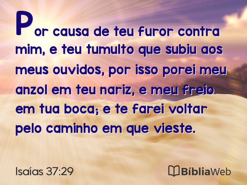 Isaías 37:29 em imagem para compartilhar